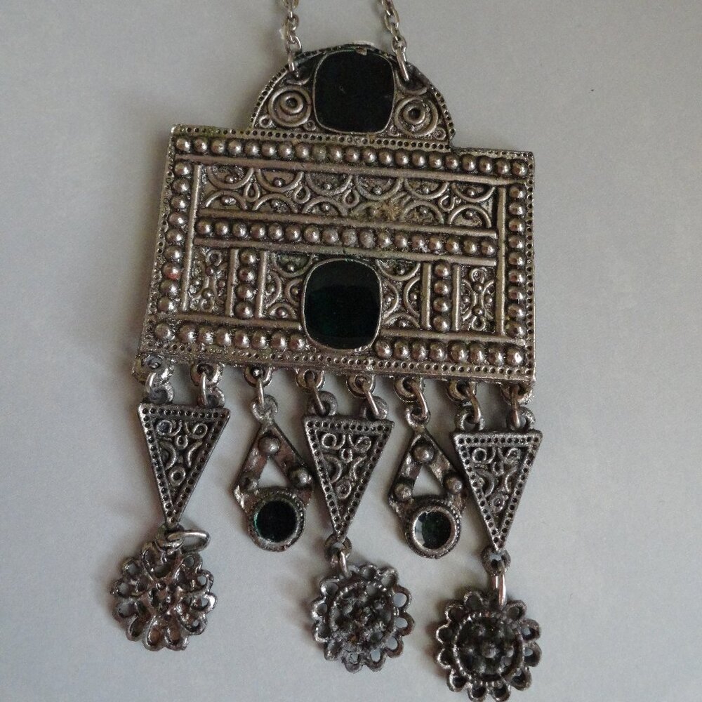 Tribal Pendant, Vintage Tribal Necklace